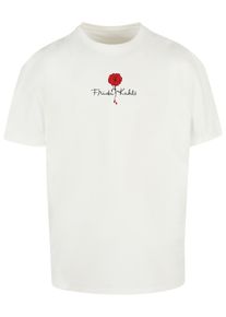 Merchcode Herren T-Shirt "Merchcode Herren Frida Kahlo - Logo rose Heavy Oversize Tee", weiß, casual, Gr. XS, bedruckt, 100% Baumwolle, Shirts