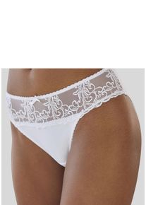 Nuance Damen Slip, Gr. 36, weiß, Spitze, Microfaser, Obermaterial: 55% Polyamid, 25% Polyester, 20% Elasthan, Unterhosen