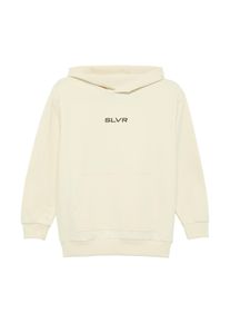s.Oliver JUNIOR Jungen Hoodie, weiß, casual, Gr. 146, unifarben, Sweatware, Obermaterial: 100% Polyamid, Sweatshirts, mit Kapuze
