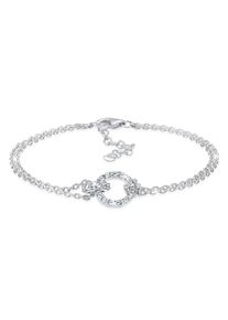 Elli Damen Armband "Kreis Kristalle Silber", 19cm,mit Steinen, Silber 925 (Sterlingsilber), weiß, Silber 925 (Sterlingsilber), Armbänder