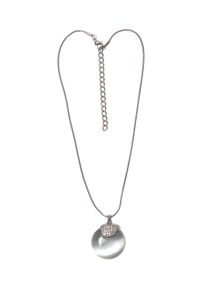 Damen Kette mit Anhänger "Simone", weiß, Basic, Collezione Alessandro, Metall, Halsketten, mit Glasanhänger