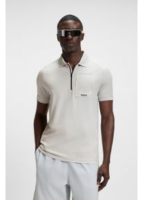 BOSS Green Herren Poloshirt "Polo Urban Tech", grau, casual, Gr. XXL, gestreift, Jersey, Obermaterial: 95% Baumwolle, 5% Elasthan, Shirts, mit