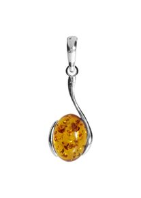OSTSEE-SCHMUCK Damen Ketten-Anhänger "OSTSEE-SCHMUCK Anhänger Lennja Anhänger Lennja", 34 x 14mm, Silber 925 (Sterlingsilber), 2.4 g, weiß, Silber