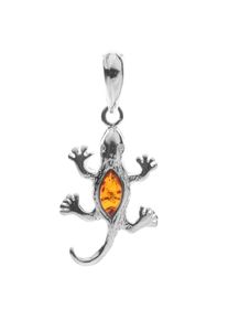 OSTSEE-SCHMUCK Damen Ketten-Anhänger "OSTSEE-SCHMUCK Anhänger Salamander Anhänger Salamander", 29 x 13mm, Silber 925 (Sterlingsilber), 1.4 g, weiß,