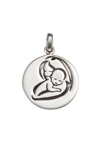 Vivance Damen Ketten-Anhänger "925 Silber oxydiert Mutter/Kind", ONE-SIZE, Silber 925 (Sterlingsilber), 2,1 g, weiß, Silber 925 (Sterlingsilber),