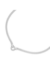 Smart Jewel Damen Collier "elegant mit Zirkonia, Silber 925", 45cm, Silber 925 (Sterlingsilber), weiß, Silber 925 (Sterlingsilber), Halsketten