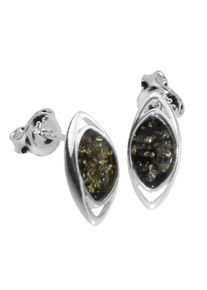 OSTSEE-SCHMUCK Damen Paar Ohrstecker "OSTSEE-SCHMUCK Ohrstecker Telia Ohrstecker Telia", 13 x 6mm, Silber 925 (Sterlingsilber), weiß, Silber 925
