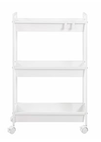 Rollwagen HEINE HOME, B:50cm H:80,5cm T:15,5cm, weiß, Stahl, Kunststoff, Küche, Rollwagen