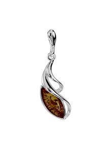 OSTSEE-SCHMUCK Damen Ketten-Anhänger "OSTSEE-SCHMUCK Anhänger Cady Anhänger Cady", 34 x 10mm, Silber 925 (Sterlingsilber), 2.0 g, weiß, Silber 925