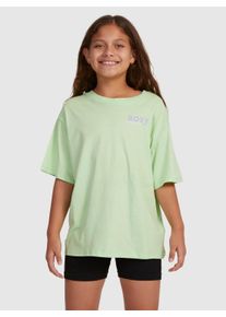 Roxy Kinder Oversize-Shirt "Gone To California", grün, Gr. 6, 100% Baumwolle, Shirts