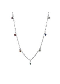 Vivance Damen Collierkettchen "925-Sterling Silber rhodiniert", 42 + 5cm, Silber 925 (Sterlingsilber), L: 47cm, weiß, Silber 925 (Sterlingsilber),