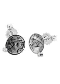 OSTSEE-SCHMUCK Damen Paar Ohrstecker "OSTSEE-SCHMUCK Ohrstecker Runo - Sarah Vicenza", 9mm rund, Silber 925 (Sterlingsilber), weiß, Silber 925