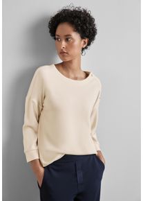 Street One Damen Langarmshirt, weiß, casual, Gr. 46, unifarben, Stoff, 46% Modal, 46% Polyester, 8% Elasthan, Shirts, mit Knopf Details