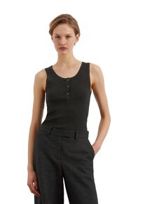 Marc O'Polo MARC O'POLO Damen T-Shirt "aus elastischem Rippjersey", schwarz, casual, Gr. XXL, unifarben, Obermaterial: 50% Baumwolle, 46% Lyocell, 4% Elasthan,