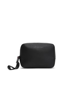 Tommy Hilfiger Damen Kulturbeutel "TH FOUNDATION WASHBAG", schwarz, Lederimitat, Taschen, Men Kosmetikbeutel, Minibag mit Handschlaufe
