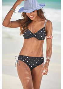 s.Oliver Damen Bügel-Bikini-Top "Audrey", schwarz-weiß, Gr. 38, gepunktet, gestreift, Recycling-Polyamid, Bikini-Oberteile, im Punkte und Streifen Mix
