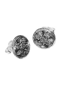 OSTSEE-SCHMUCK Damen Paar Ohrstecker "OSTSEE-SCHMUCK Ohrstecker Hiddensee 13 mm rund", 13mm, Silber 925 (Sterlingsilber), weiß, Silber 925