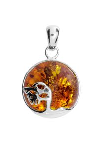OSTSEE-SCHMUCK Damen Ketten-Anhänger "OSTSEE-SCHMUCK Anhänger Windflüchter 16 mm", 25 x 16mm, Silber 925 (Sterlingsilber), 2.0 g, weiß, Silber 925