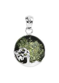 OSTSEE-SCHMUCK Damen Ketten-Anhänger "OSTSEE-SCHMUCK Anhänger Windflüchter 16 mm", 25 x 16mm, Silber 925 (Sterlingsilber), 2.0 g, weiß, Silber 925