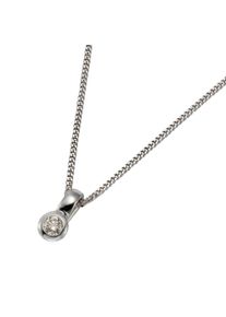 Damen Kette mit Anhänger "585 Gold Brillant 0,20ct.", 42/45cm, 00,20 ct, Gold, L: 45cm B: 8.0mm, weiß, Diamonds by Ellen K., Gold, B:8.0mm, Halsketten
