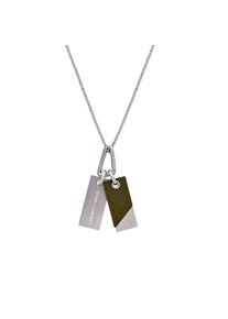 Emporio Armani Damen Kette mit Anhänger "Schmuck Geschenk Edelstahl Silikon, EGS3179040", Edelstahl-Silikon, L: 50cm B: 2,5mm, grün, Edelstahl,