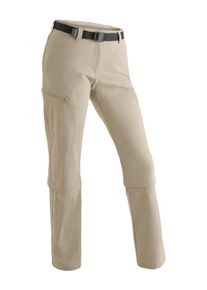 Maier Sports Damen Funktionshose "Arolla", beige, Gr. 17, 90% Polyamid, 10% Elasthan, Hosen, Damen Wanderhose, zipp-off Outdoor-Hose, 3 Taschen,