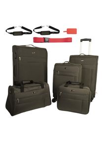 Travel Pal Trolleyset "Reisegepäck Trolley-Set PALMA", grün, Polyester, unifarben, Koffer-Sets, 3 Koffer S/M/L, Reisetasche, Fliegetasche,