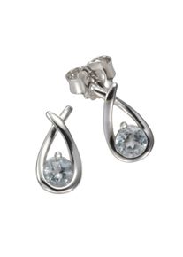 Vivance Damen Paar Ohrstecker "925/- Sterling Silber 2x Blautopas", ONE-SIZE, Silber 925 (Sterlingsilber), weiß, Silber 925 (Sterlingsilber), Ohrringe