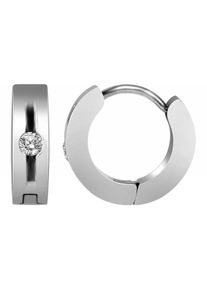 Adelia´s ADELIA ́S Damen Paar Creolen, Damen, Edelstahl, weiß, Edelstahl, Ohrringe