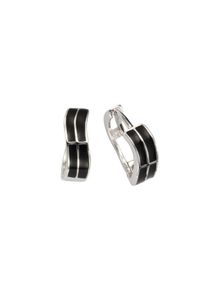 Vivance Damen Paar Creolen "925/- Sterling Silber Lack", ONE-SIZE, Silber 925 (Sterlingsilber), weiß, Silber 925 (Sterlingsilber), Ohrringe