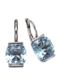 ZEEme Damen Paar Ohrhänger "925 Silber mit Blautopas (beh.)", ONE-SIZE, Silber 925 (Sterlingsilber), weiß, Silber 925 (Sterlingsilber), Ohrringe
