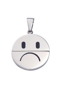 Vivance Damen Kette mit Anhänger "Edelstahl Smiley", 3,6cm, Edelstahl, L: 3,5cm B: 25.0mm, weiß, Edelstahl, B:25.0mm, Halsketten