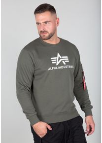 Herren Sweater "Alpha Industries Men - Sweatshirts 3D Logo Sweater II", grün, Gr. S, Alpha Industries, Obermaterial: 80% Baumwolle, 20% Polyester,