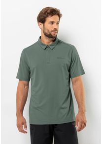 Jack Wolfskin Herren Poloshirt "DELGAMI POLO M", grün, Gr. S, 100% POLYESTER, Shirts