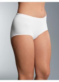 TRIGEMA Damen Taillenslip "TRIGEMA Taillenslip aus Biobaumwolle im Doppelpack", Gr. L, weiß, 100% Baumwolle (Bio-Baumwolle kbA), Unterhosen