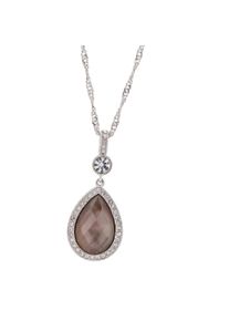 Buckley London Damen Kette mit Anhänger "rhodiniert mit Perlmutt und Kristallen", 41cm, Messing, L: 41cm B: 13.5mm, weiß, Messing, B:13.5mm,