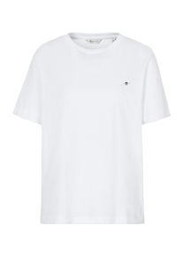 Gant Damen Kurzarmshirt "PRINTED ARCHIVE SHIELD T-SHIRT", weiß, casual, Gr. M, Single Jersey, Obermaterial: 100% Baumwolle, Shirts, kleine
