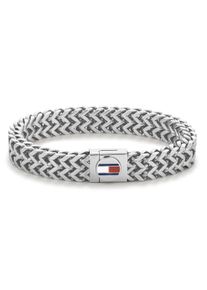 Tommy Hilfiger Herren Armband "Schmuck Edelstahl Armschmuck", Edelstahl-Metall, weiß, Edelstahl, Metall, Armbänder, mit Emaille