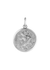 Vivance Damen Ketten-Anhänger "925/- Sterling Silber rhodiniert Christophorus", ONE-SIZE, Silber 925 (Sterlingsilber), 1,1 g, weiß, Silber 925