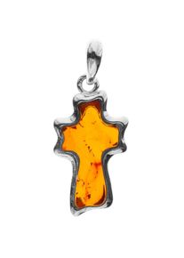 OSTSEE-SCHMUCK Damen Ketten-Anhänger "OSTSEE-SCHMUCK Anhänger Kreuz Anhänger Kreuz", 31 x 14mm, Silber 925 (Sterlingsilber), 2.0 g, weiß, Silber 925