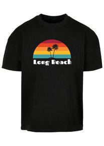Merchcode Herren T-Shirt "Merchcode Herren Long Beach X Ultra Heavy Cotton Box T-Shirt", schwarz, casual, Gr. L, bedruckt, 100% Baumwolle, Shirts