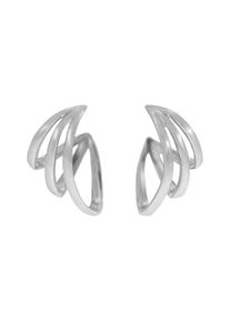 ZEEme Damen Paar Ohrstecker "925 Silber rhodiniert", ONE-SIZE, Silber 925 (Sterlingsilber), weiß, Silber 925 (Sterlingsilber), Ohrringe