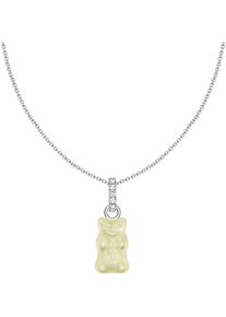 Thomas Sabo Damen Kette mit Anhänger "Thomas Sabo x HARIBO Schmuck: Kette mit Goldbär", 45, Silber 925 (Sterlingsilber), weiß, Silber 925