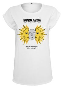 MisterTee Herren T-Shirt "MisterTee Damen Moon Song Tee", weiß, casual, Gr. XS, bedruckt, 100% Baumwolle, Shirts