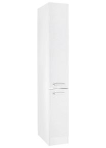 Apothekerschrank Optifit, B:30cm H:206,8cm T:57,1cm, weiß, Küche, Schränke, "Odense", 30 cm breit, 207 cm hoch, mit 2 Auszügen, für viel Stauraum