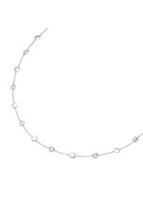 Damen Collier "mit Zwischenteilen in glänzend und weiße Zirkonia, Silber 925", 45cm, Silber 925 (Sterlingsilber), weiß, Giorgio Martello MILANO,