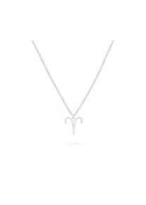 Beka & Bell BEKA & BELL Damen Kette mit Anhänger "925-Sterling Silber Glänzend 42cm Widder", 42cm, Silber 925 (Sterlingsilber), L: 42cm, weiß, Silber 925