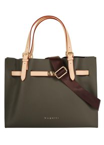 Bugatti Damen Henkeltasche "ELLA", grün, Kunstfaser, unifarben, leicht glänzend, Taschen