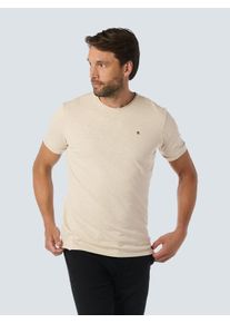 NO EXCESS Herren T-Shirt, beige, casual, Gr. XXXL, unifarben, Slub, Obermaterial: 100% Baumwolle, Shirts