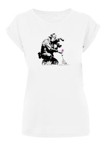 Merchcode Herren T-Shirt "Merchcode Damen Ladies Flower Puller T-Shirt", weiß, casual, Gr. L, unifarben, 100% Baumwolle, Shirts
